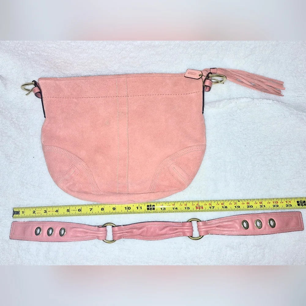 Coach Suede Shoulder Hobo Bag - Picture 3 of 6
